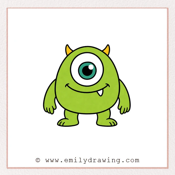 Preview of Mike Wazowski drawing